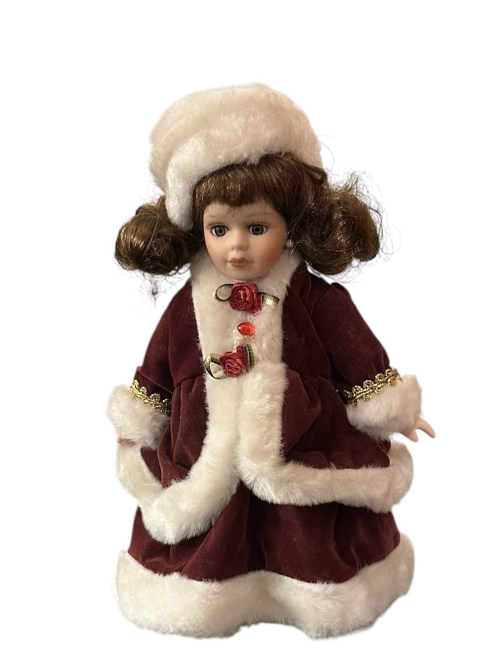 Vintage fine bisque porcelain doll produced by Phoenix Custom Promotions.